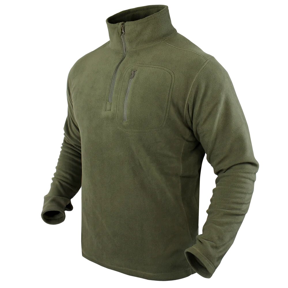 Кофта Condor-Clothing Quarter Zip Pullover. Olive drab Фото 1